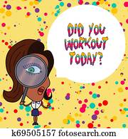 Handwriting text writing Did You Workout Today. Concept meaning asking if made session physical exercise. Handwriting text writing Did You Workout Today. Concept meaning asking if made session physical exercise.