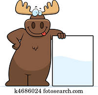 Moose Leaning Moose Leaning