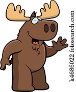 Moose Waving Moose Waving