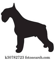 Silhouette of a dog Silhouette of a dog