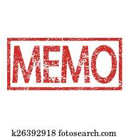 Stamp text MEMO