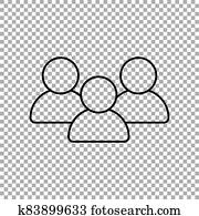 Talking people vector icon isolated on transparent background Talking people vector icon isolated on transparent background