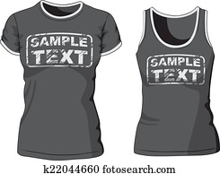 κενό, women's, φανελάκι, και, singlet., μικροβιοφορέας