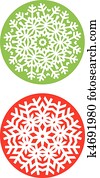 abstract snowflakes, vector abstract snowflakes, vector