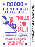 American Rodeo Cowboy bucking bronco horse American Rodeo Cowboy bucking bronco horse
