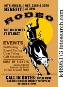 American Rodeo Cowboy riding bull bucking American Rodeo Cowboy riding bull bucking