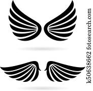 Angel wings vector icon Angel wings vector icon
