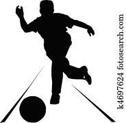 bowling sport vector silhouettes bowling sport vector silhouettes
