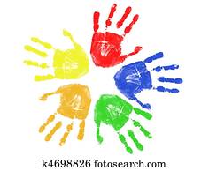 colorful hand prints colorful hand prints