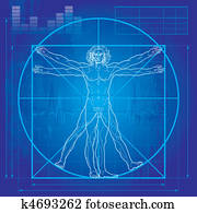 dass, vitruvian mann, (blueprint, version) dass, vitruvian mann, (blueprint, version)