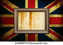 Frame on England flag Frame on England flag