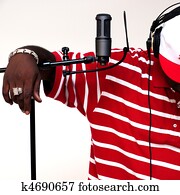 rapper/artist, mit, mikrophon rapper/artist, mit, mikrophon