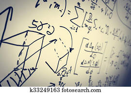 komplicēts, matemātika, formulas, dzeršana uz vietas, whiteboard