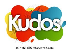 Kudos in color bubble background Kudos in color bubble background