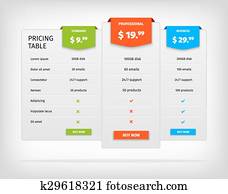 Pricing table template comparison chart for business Pricing table template comparison chart for business