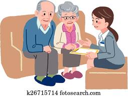 senior couple, consulting