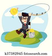 a boy was fishing for money a boy was fishing for money