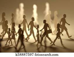 A Crowd of Busy People Walking Around