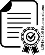 Approval certificate icon Approval certificate icon