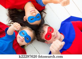 família, de, superheroes
