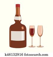 Schnaps Flasche Clip Art und Illustrationen. 6.205 schnaps flasche