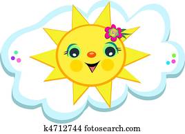 Happy Sun with a Cloud