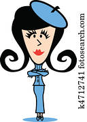 stående, kläm konst