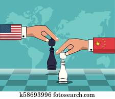 Trade war concept Trade war concept