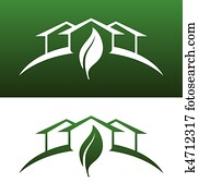 בית ירוק, איקונים של מושג, שניהם, סולידי, ו, הפוך