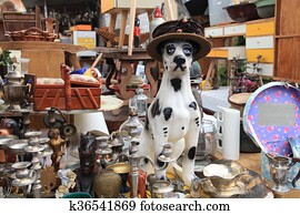 ישן, אוביקטים, ו, רהיטים, למכירה, ב, a, שוק של פרעוש