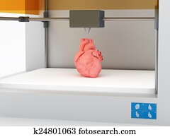 3d, הדפס, לב אנושי