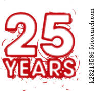 abstract 25 year clipart