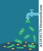 open money from faucet. 