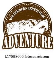 selva, expedição, aventura, selo