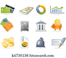 Banking and Finance icon set Banking and Finance icon set
