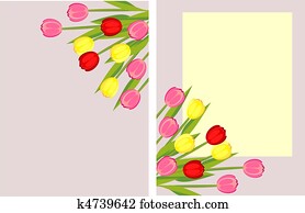card with tulips card with tulips