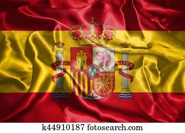 スペイン語 国旗 で 紋章 振ること 風 ３ｄ イラスト クリップアート K Fotosearch