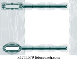 blanco, disposición, para, billete de banco, o, vale