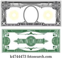 Blank banknote layout Blank banknote layout