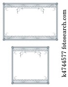 Blank guilloche borders for diploma or certificate Blank guilloche borders for diploma or certificate