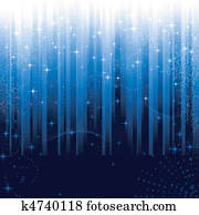 estrelas, e, snowflakes, ligado, azul, listrado, experiência., festivo, padrão, grande, para, inverno, ou, natal, themes.