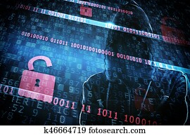 identidade escondida, de, um, hacker