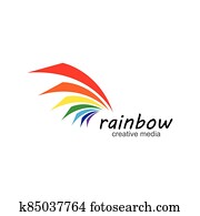 Rainbow icon logo vector Rainbow icon logo vector