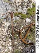 two rusty anchors, Fogo Island