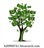 Money tree clipart k13570861 fotosearch