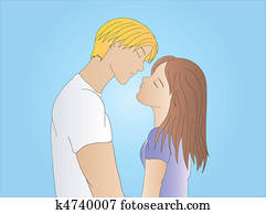 young couple in love