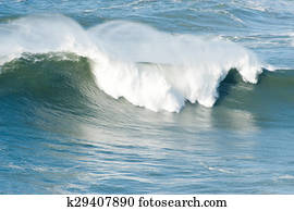 atlântico, ondas, e, praia atlântico, ondas, e, praia