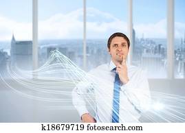 Confused businessman