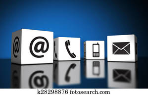 contactar-nos, ícones, ligado, cubos