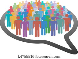 crowd social media people speech bubble network crowd social media people speech bubble network